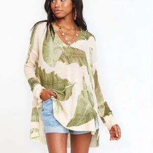 RARE Show me your mumu Queen Palms Knit Sweater I Size S